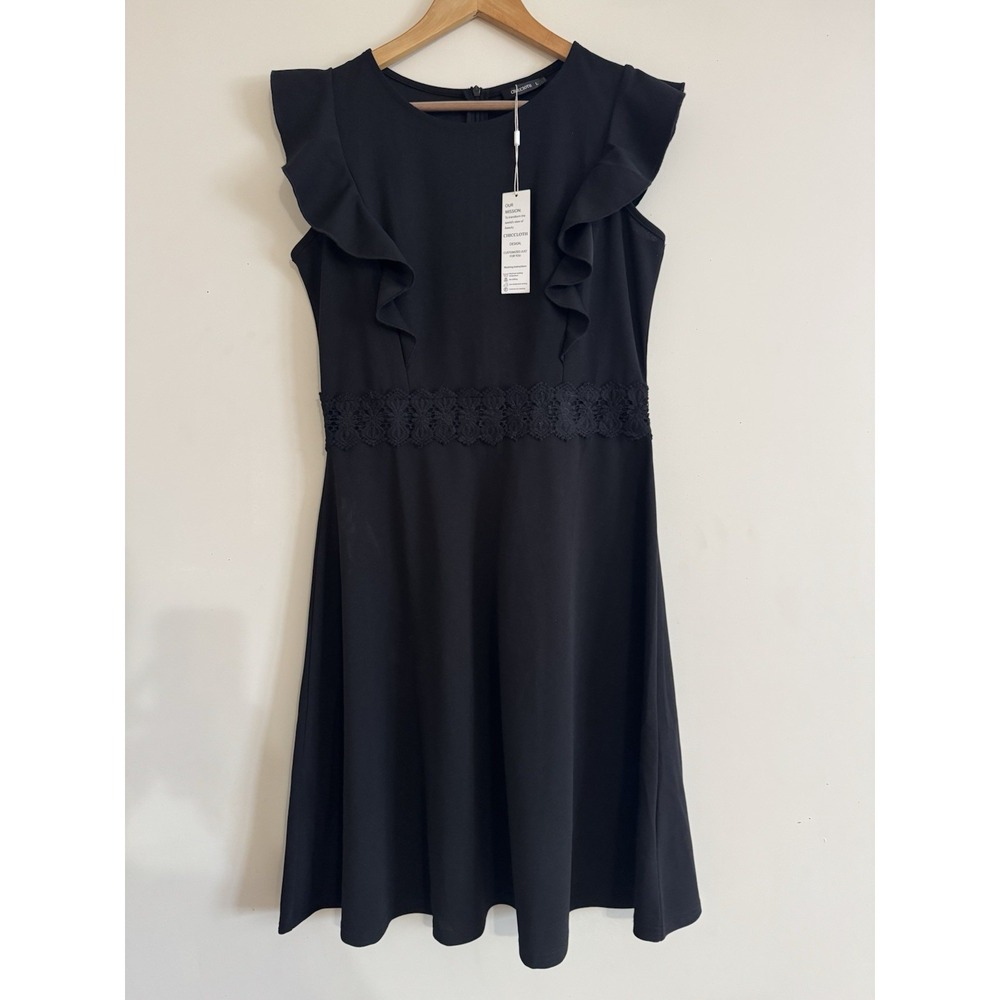 Chiccloth Little Black Dress New NWT Cute Short Lace Large